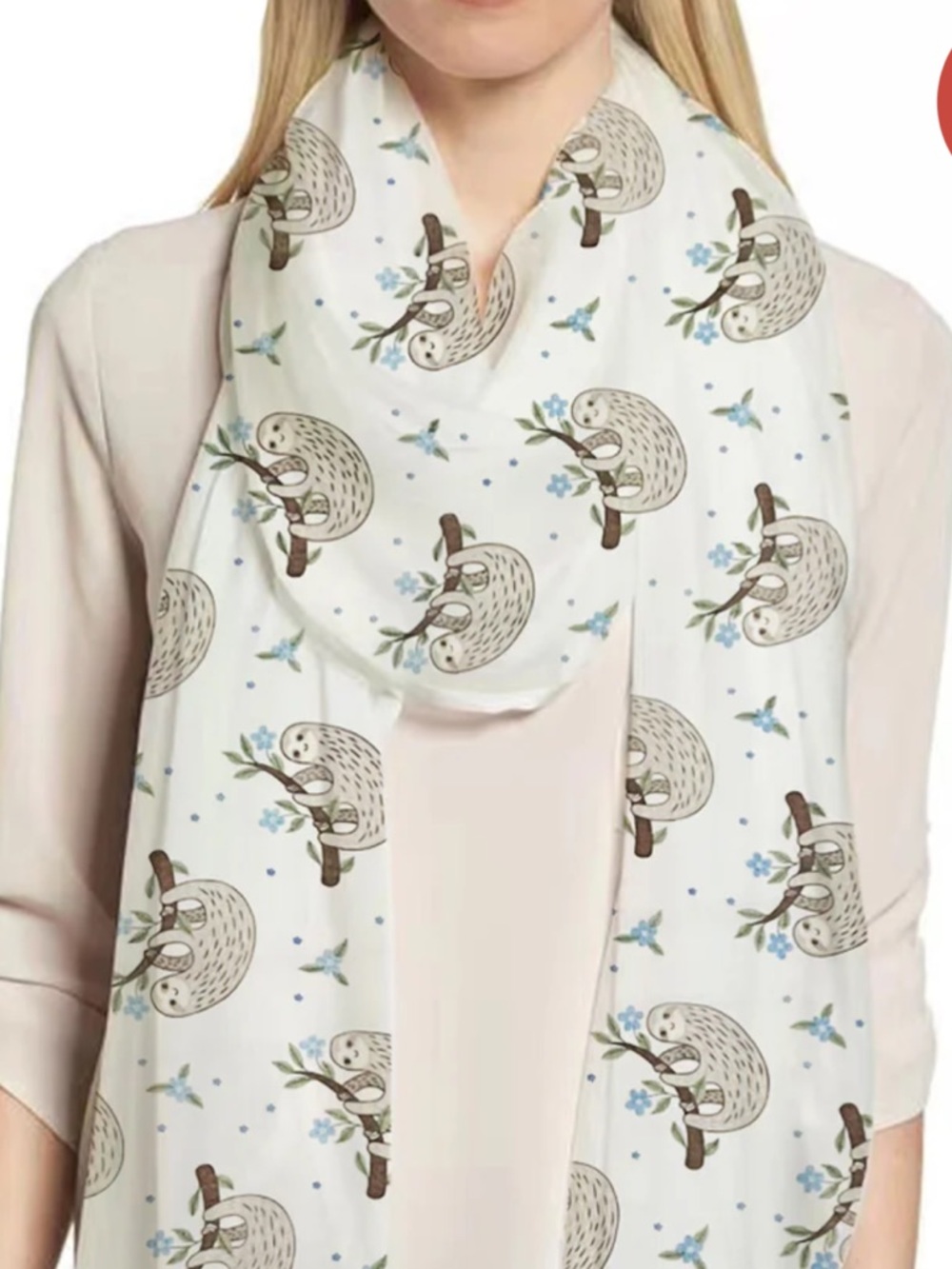 Lina & Lily Lightweight Scarf - Sloth